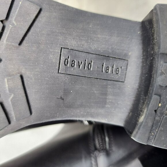 David Tate Shoes Womens Size 8 Black Leather Side Zip Ankle Boots - Picture 9 of 12